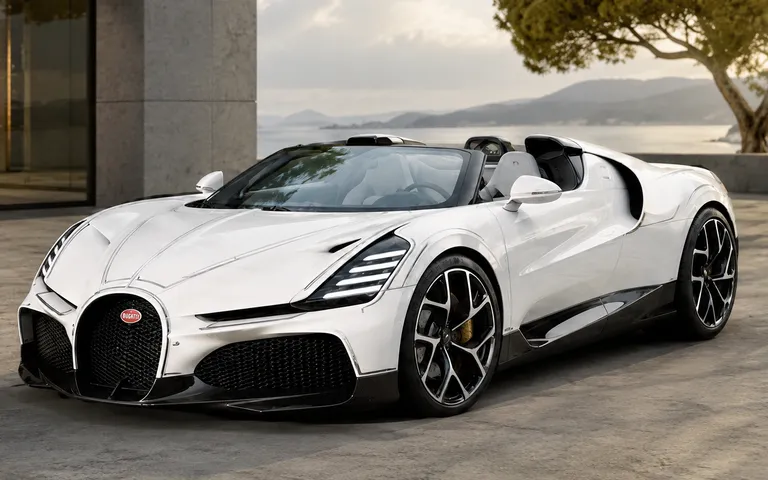 Bugatti W16 Mistral Blanc Éternel: porcelain and the W16 finale Bugatti W16 Mistral Blanc Éternel: porcelain and the W16 finale